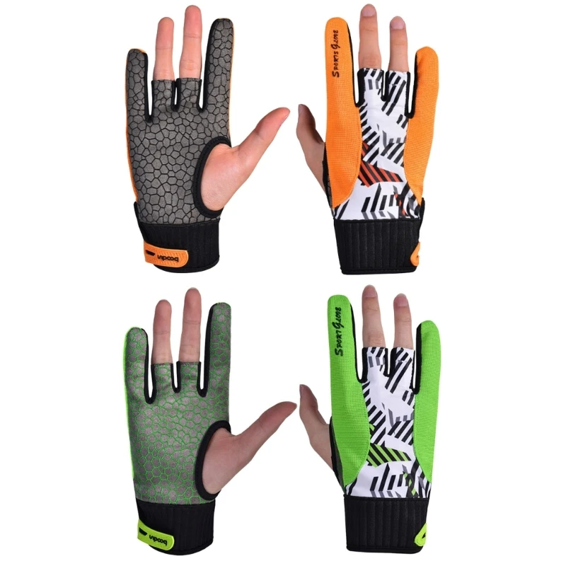 1 Pair Mittens Skid Greensize Accessories Sports Sport Wraps Gloves Men Bowling Finger Gloves Wristband Thumb