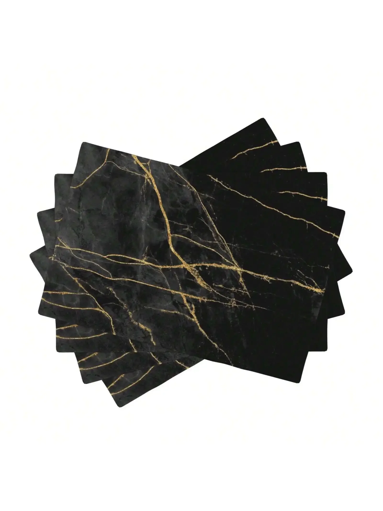 4PC Marble Table Placemats Washable Marble Style Table Mats Wipe-Clean And Easy To Clean Suitable For Home Kitchen Decor