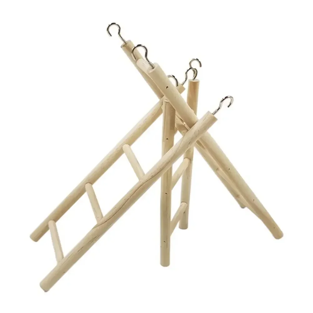 1PC ptaki zabawki drewniane drabiny huśtawka drapak okoń wspinaczka 3/4/5/6 drabina klatka dla ptaków chomiki papuga zabawki wiszące artykuły dla zwierząt