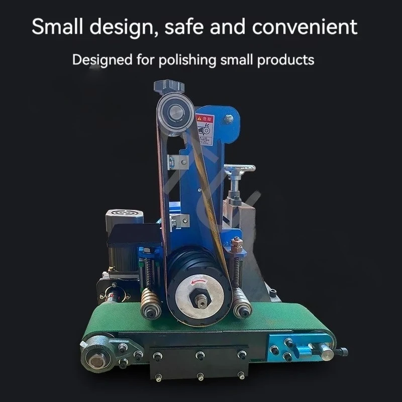 آلة تلميع وطحن طائرة معدنية صغيرة أوتوماتيكية لسطح المكتب لوحة مسطحة إزالة الأزيز وإزالة الصدأ آلة الحزام 380 فولت/220 فولت
