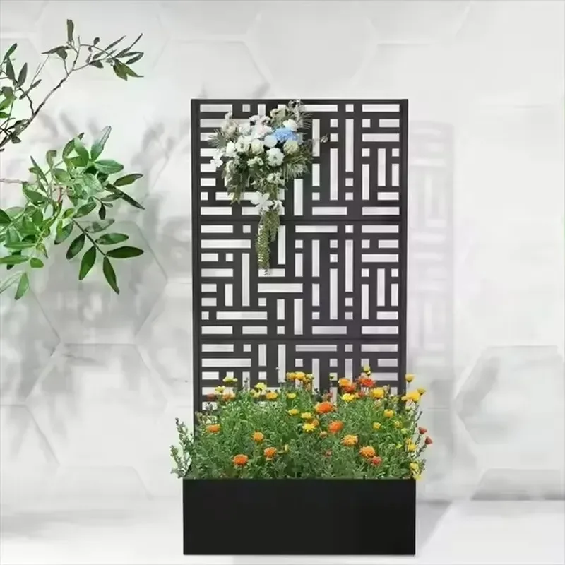 High End Aluminum Alloy Laser Cut Decorative Screen Foldable Transparent Multi Functional Outdoor Garden Art Engraving