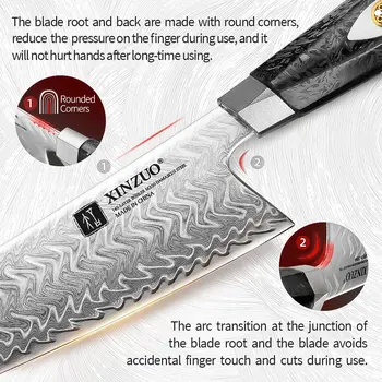 Profesionální kuchařský nůž XINZUO 8,46 10 nejlepší prodej nože xinzuo - №8