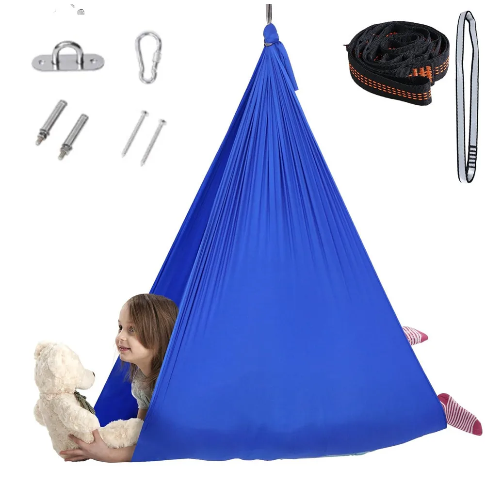 

Sensory swing for indoor and outdoor use, children's yoga hammock, elastic swing hammock, aerial yoga hammock swing