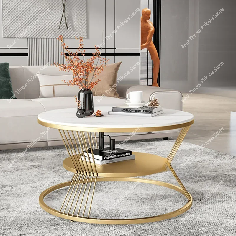 Luxury Black Coffee Tables Modern Design Drawer Nordic Side Table Legs Metal Storage Mesa De Centro De Sala Home Furniture