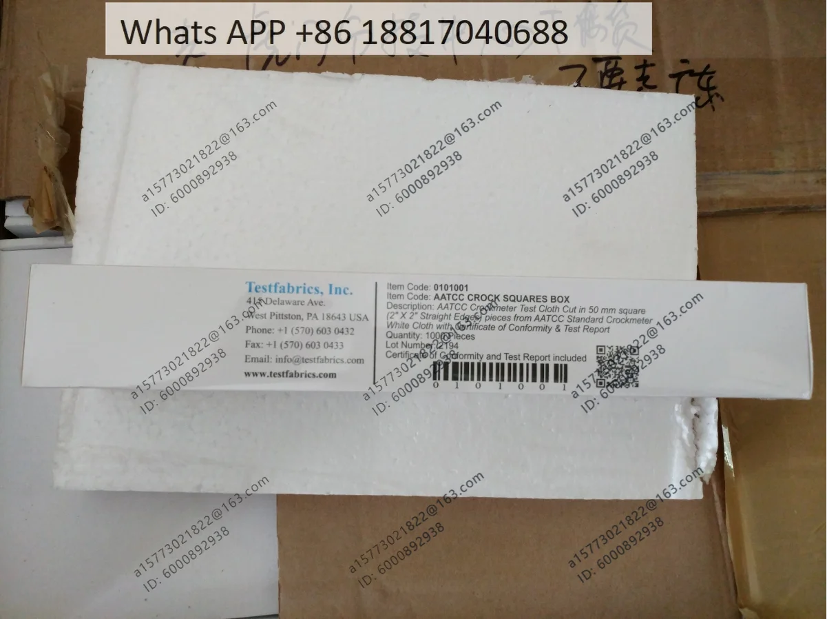 American standard white cotton cloth AATCC standard friction cloth, dry and wet friction color fastness test