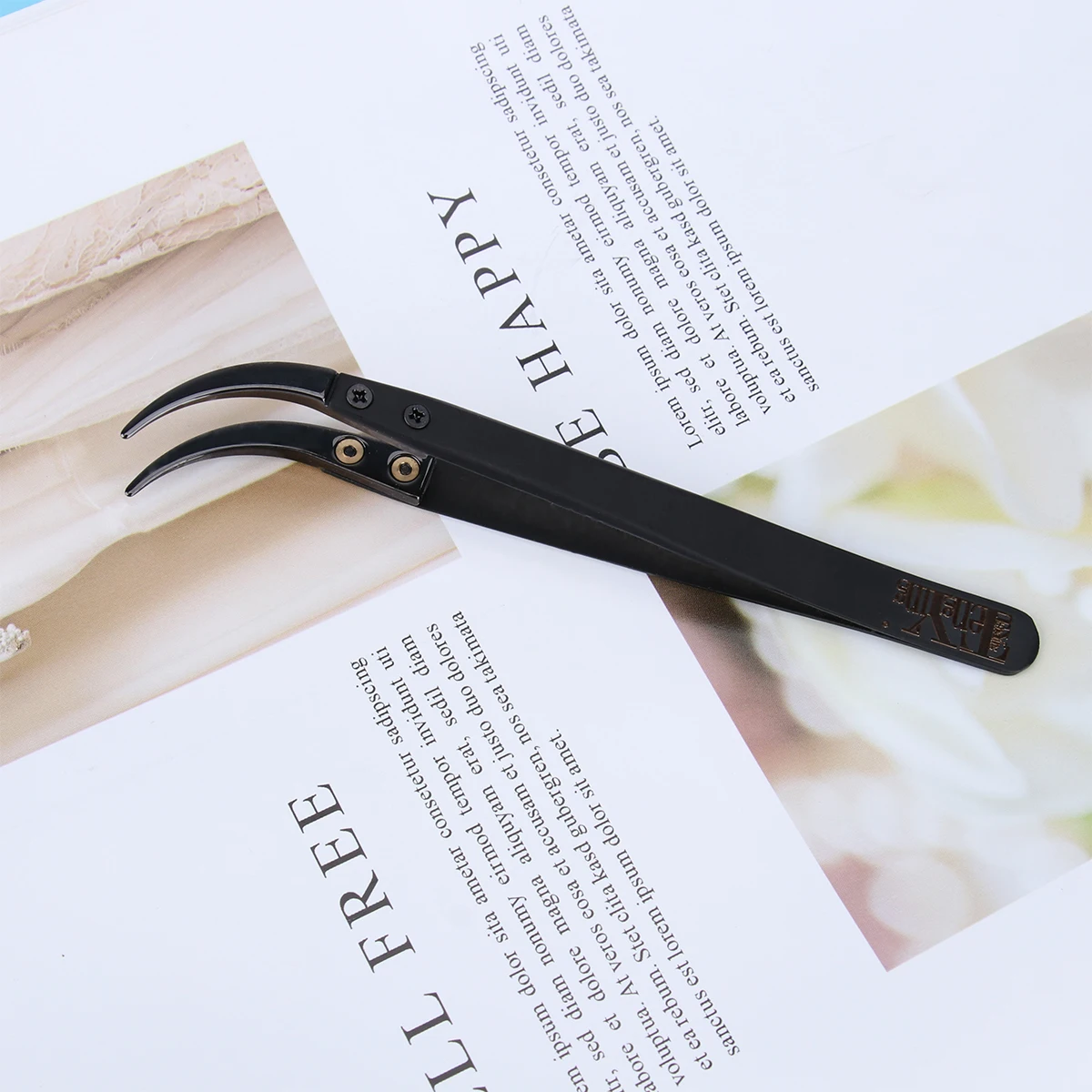 

1pc Precision Ceramic Tweezers Heat Resistant 3000F Industrial Smd Angled Antistatic Anti Corrosion Anti Magnetic For Electronic