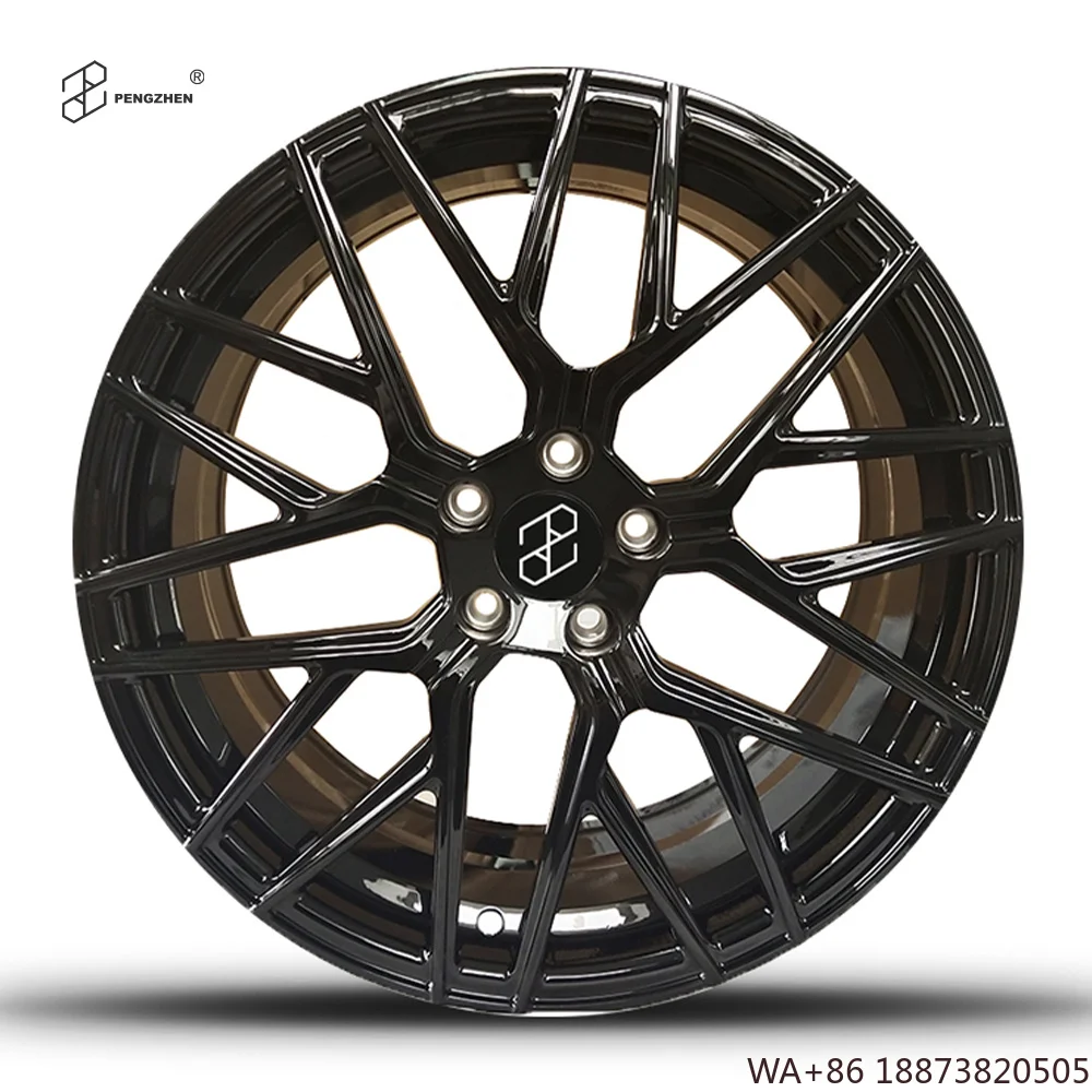 For  Gloss Black Multi Spoke 5x114.3 17 18 20 Inch Passenger Car Wheels for Mazda CX5 2017