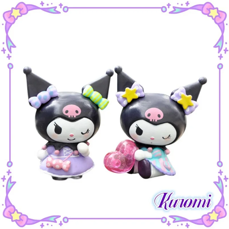 Sanrio cartoon animation Kulomi doll, serie dolcetto o scherzetto Halloween tide play figure home ornament bambola carina per regali