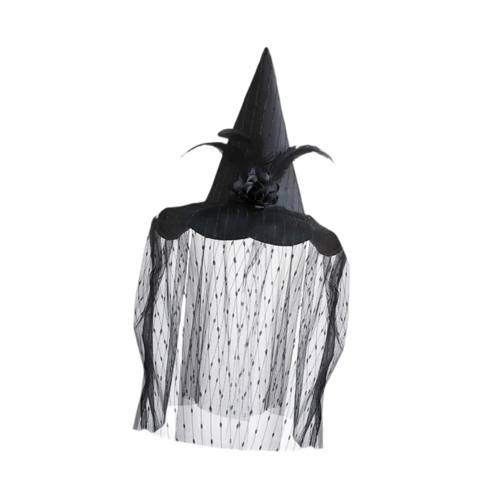 Halloween Witch Hat Cap Wizard Hat for Stage Performance Carnival Role Play