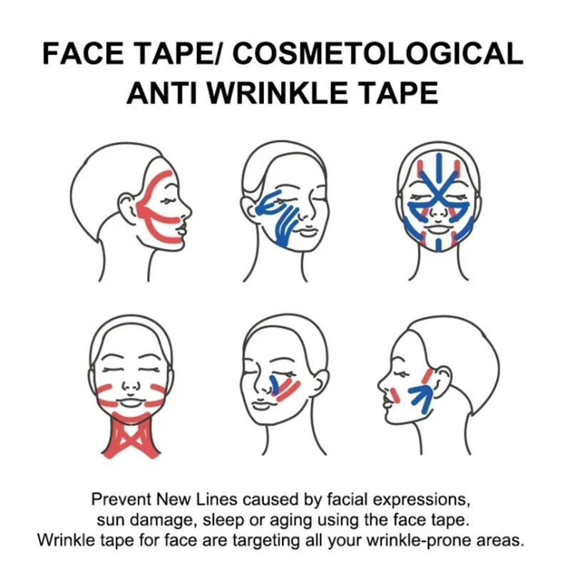 2.5CM*5M Facial Lifting Bandage To Improve Double Chin Beauty Lifting Face Patch V-shaped Face Shaping Facial Skin Care Tool