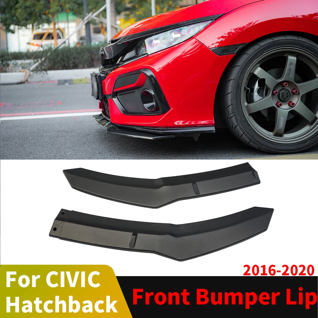 

For Honda CIVIC Hatchback 2016-2020 Splitter Air Dam Tuning Front Bumper Lip Protector Diffuser Body Kit