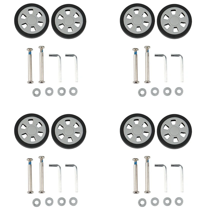 

NEW-8X Luggage Accessories Wheels Aircraft Suitcase Pulley Rollers Mute Wheel Wear-Resistant Parts Repair 55X12mm