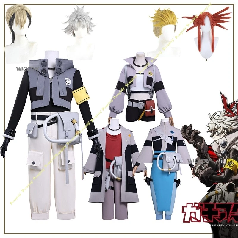 

Костюмы для косплея GACHIAKUTA, парики, костюм для мальчиков, одежда для борьбы, серое пальто, брюки, аксессуары для девочек, мужчин и женщин, повседневная одежда на Рождество, Хэллоуин