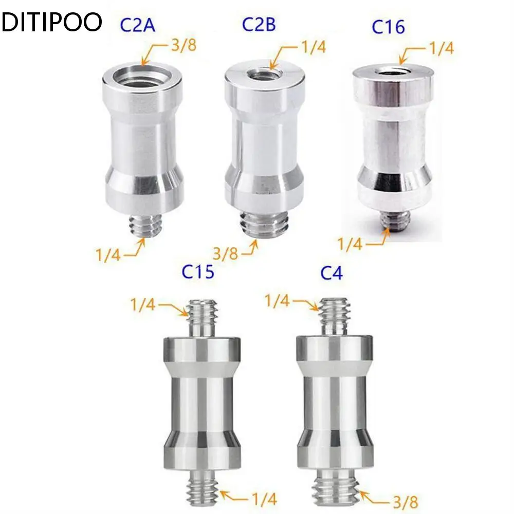Conversion Screw 1/4 to 3/8 Screw Flash Stand Ballhead Monopod Adapter Screw Photography Accessories for SLR Camera Tripod