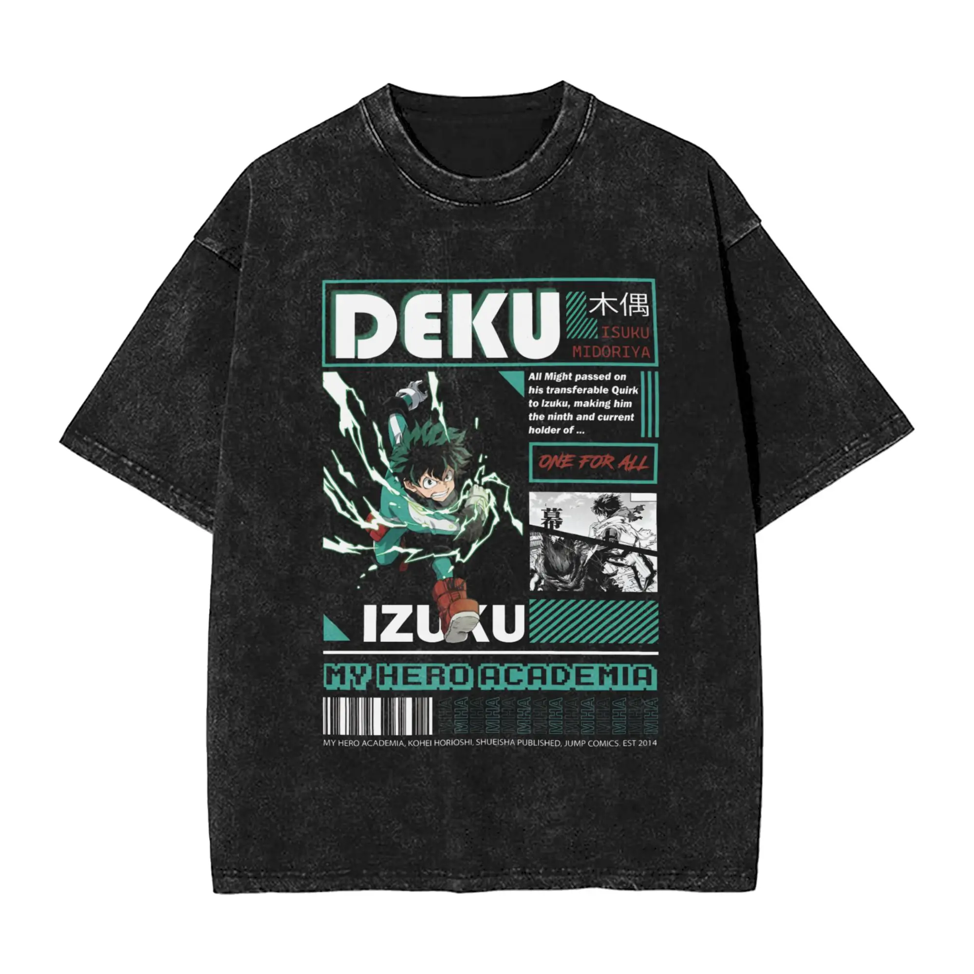 

Retro My H-Heros Academias T Shirt Men Short Sleeve Cotton T-shirts Classic Dekus Anime Movie Retro Cartoon Tee Harajuku Tshirt