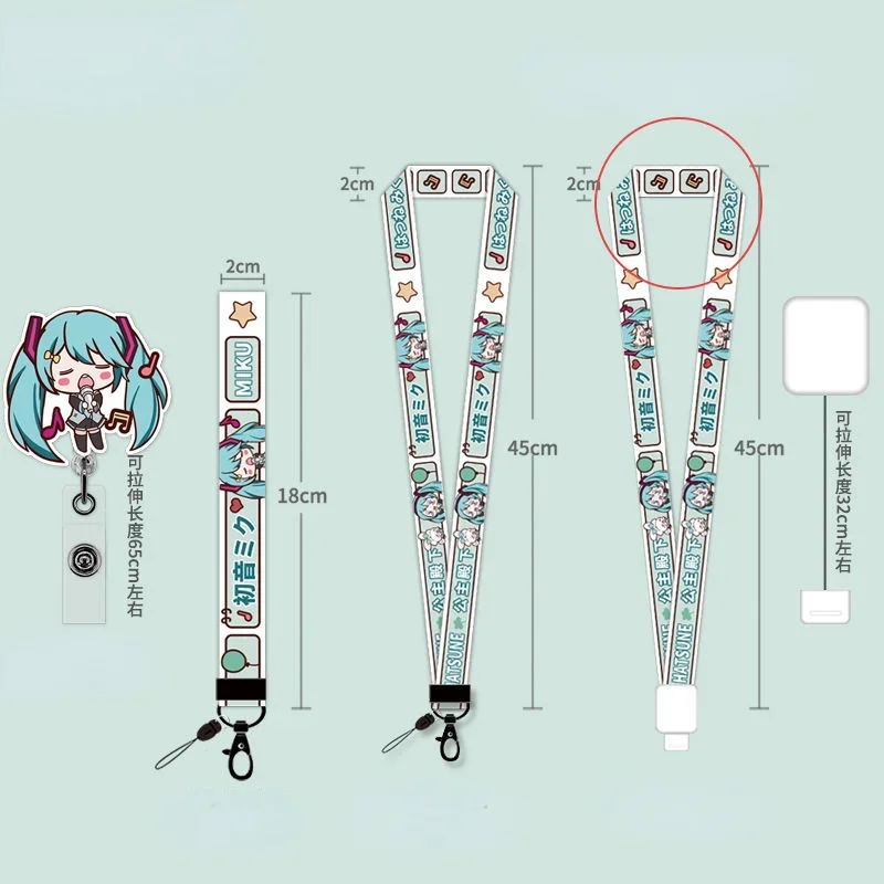 Anime Kawaii Nieuwe Horizontale Versie Ins Hatsune Miku Kaart Maaltijdkaarten Bus Kaart Beschermhoes Fabrieksmerk Certificaat Set