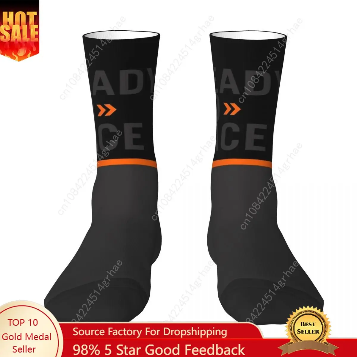 

Happy Funny Men's Socks Casual Ready Too Sock Ready TO RACE High Quality Women's Stockings Spring Summer Autumn Winter