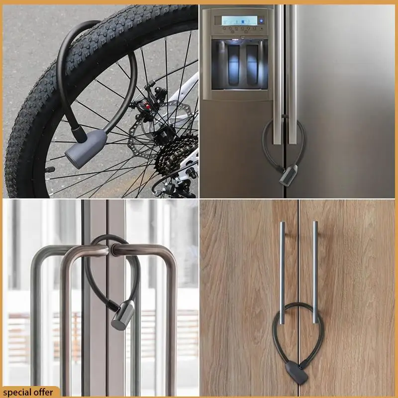 

Кабельный замок A68Z с отпечатками пальцев, умный велосипедный тросовый замок, замок с отпечатком пальца с доступом через приложение, водонепроницаемый биометрический кабельный замок