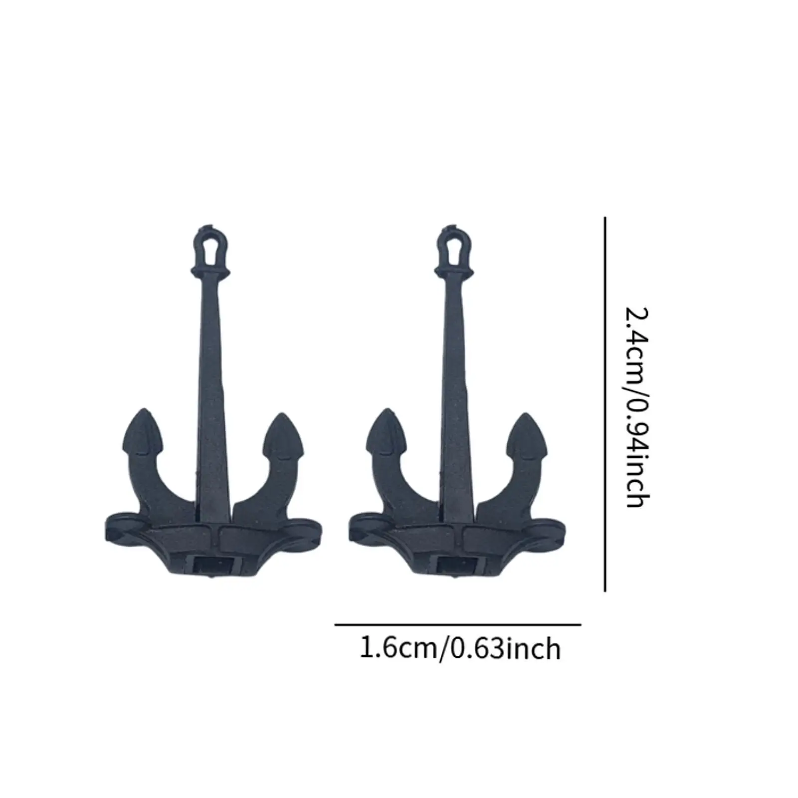 2x RC Boat Anchors Tiny Simulation Miniature Anchors Rod Simulation Nautical Model Components Mini Hall Anchors for Kids Adults - Image 6