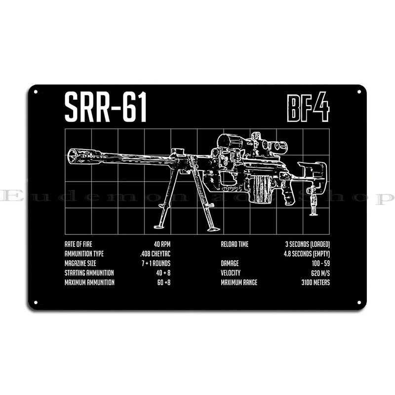 Bf4 ساحة المعركة 4 Srr 61 FrostPunk 2 يجب على البقاء على قيد الحياة لوحة معدنية جدار ديكور مخصص جدار ديكور تين تسجيل ملصق #2