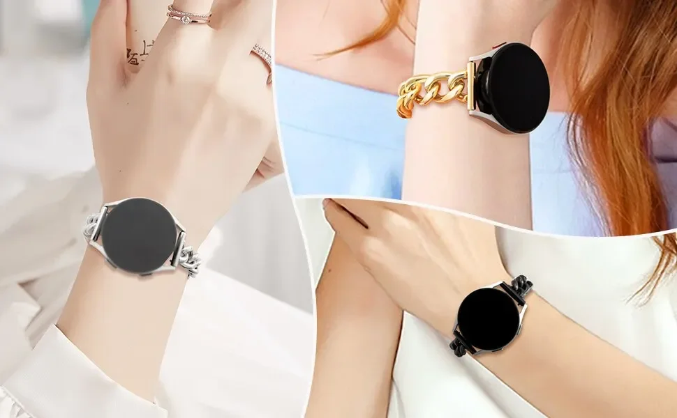 Ремешок для Samsung Galaxy Watch 5 4 40 мм 44 мм Pro 45 мм, металлический браслет для Gear s3 active 2, Huawei GT, 22 мм 20 мм