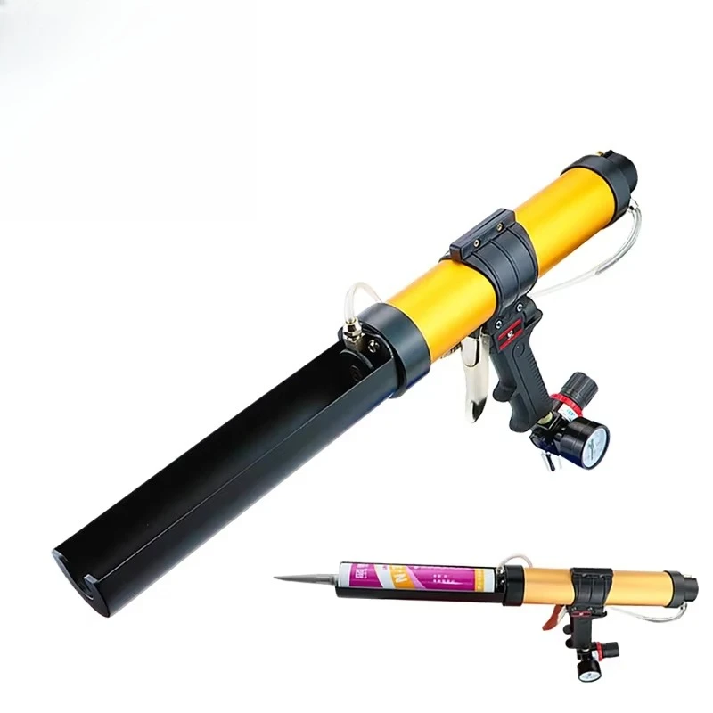 310ml Pneumatic Caulking Gun Barrel Hard Sealant Gun with Push Rod Function Sealant Applicator