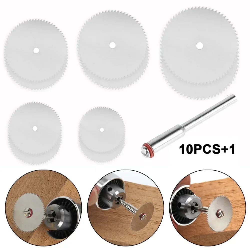 11 Uds corte Circular Dsic para sierra de diamante de madera para grabador 2,35/3mm mandril 16/18/22/25/32mm herramientas rotativas taladro eléctrico