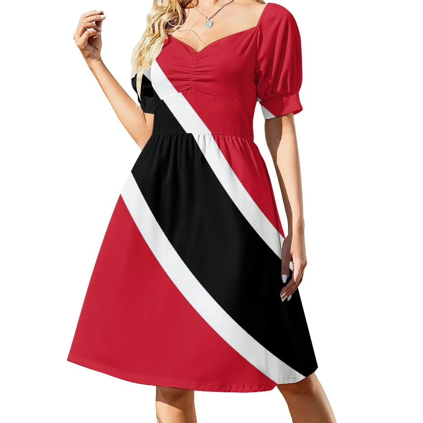 

Trinidad and Tobago Flag Short-Sleeved Dress birthday dress for women women's dresses luxury summer dress for women 2025
