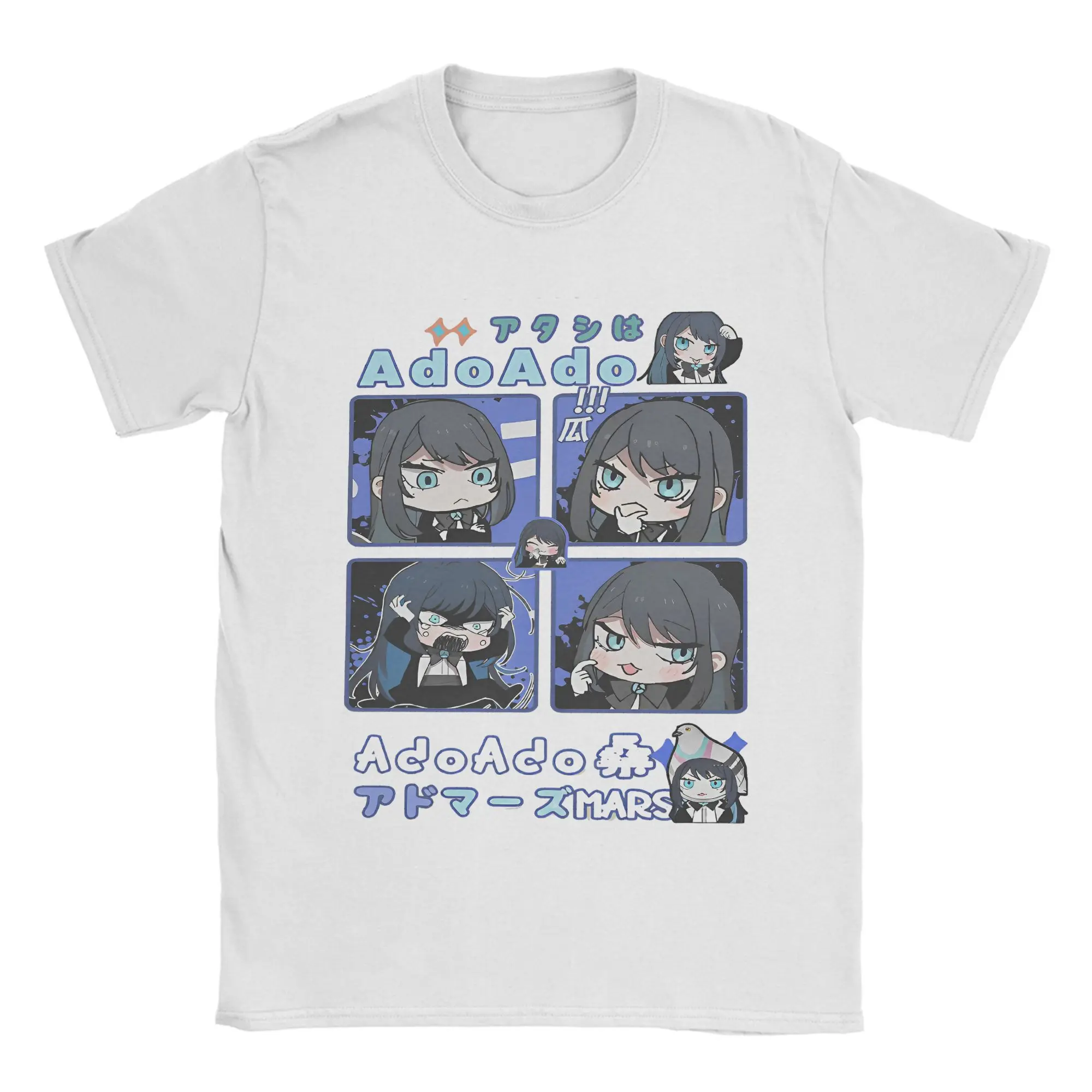 

Ado WORLD TOUR 2025 Hibana T Shirts Men's Pure Cotton Cool T-Shirts Round Collar Tees Short Sleeve Clothing Adult