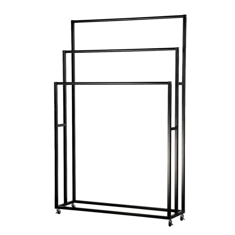 custom.Curtain Scarves Clothing Belt  Grament Rack Golden Home Textile Knock Down 3 Tiers Multi-role Hanging Display Stand view 2