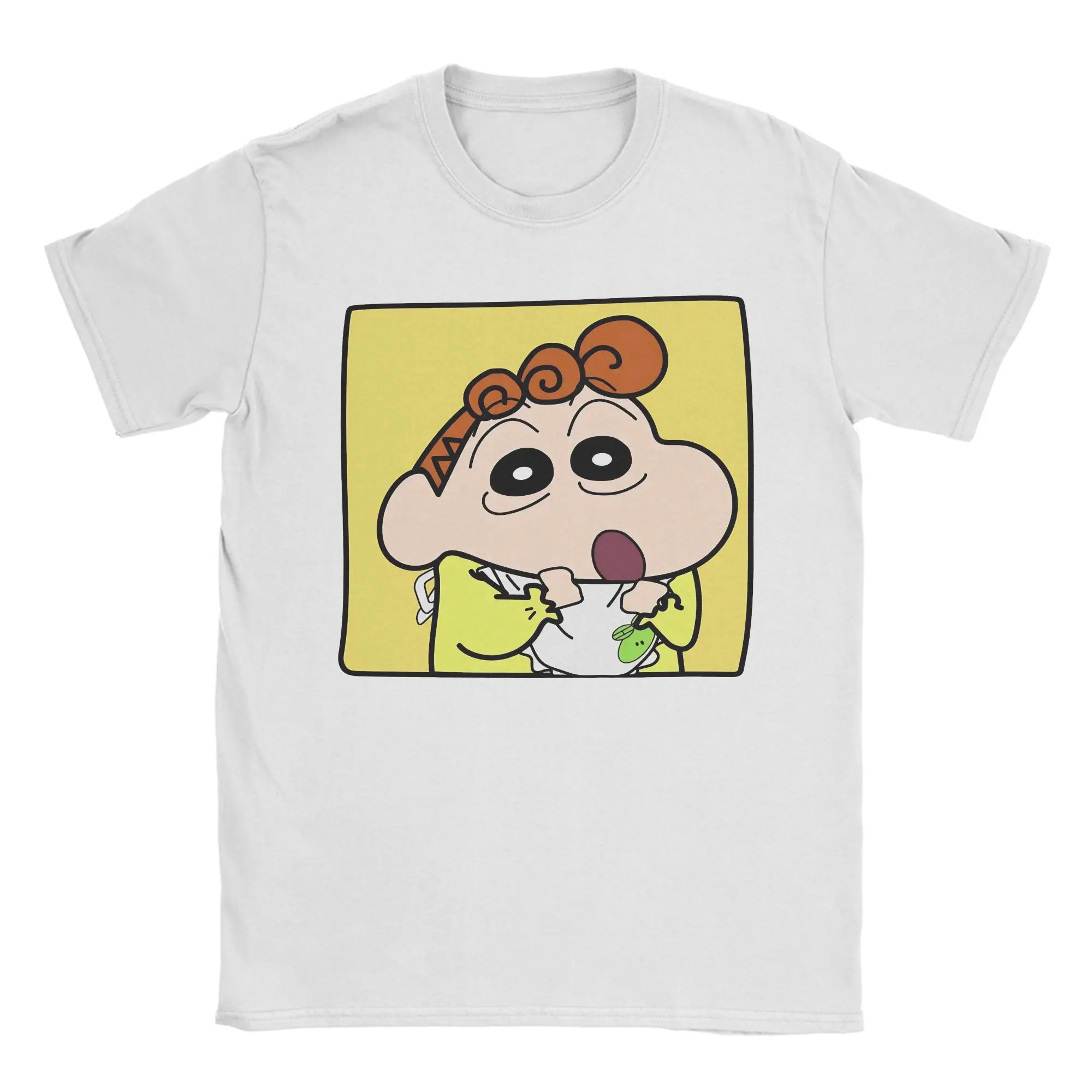 Aesthetic C-Crayon S-Shin-chans T-Shirt For Men Women Round Neck Short Sleeve Tops Shirts Hima‑chan Cotton Summer Clothes