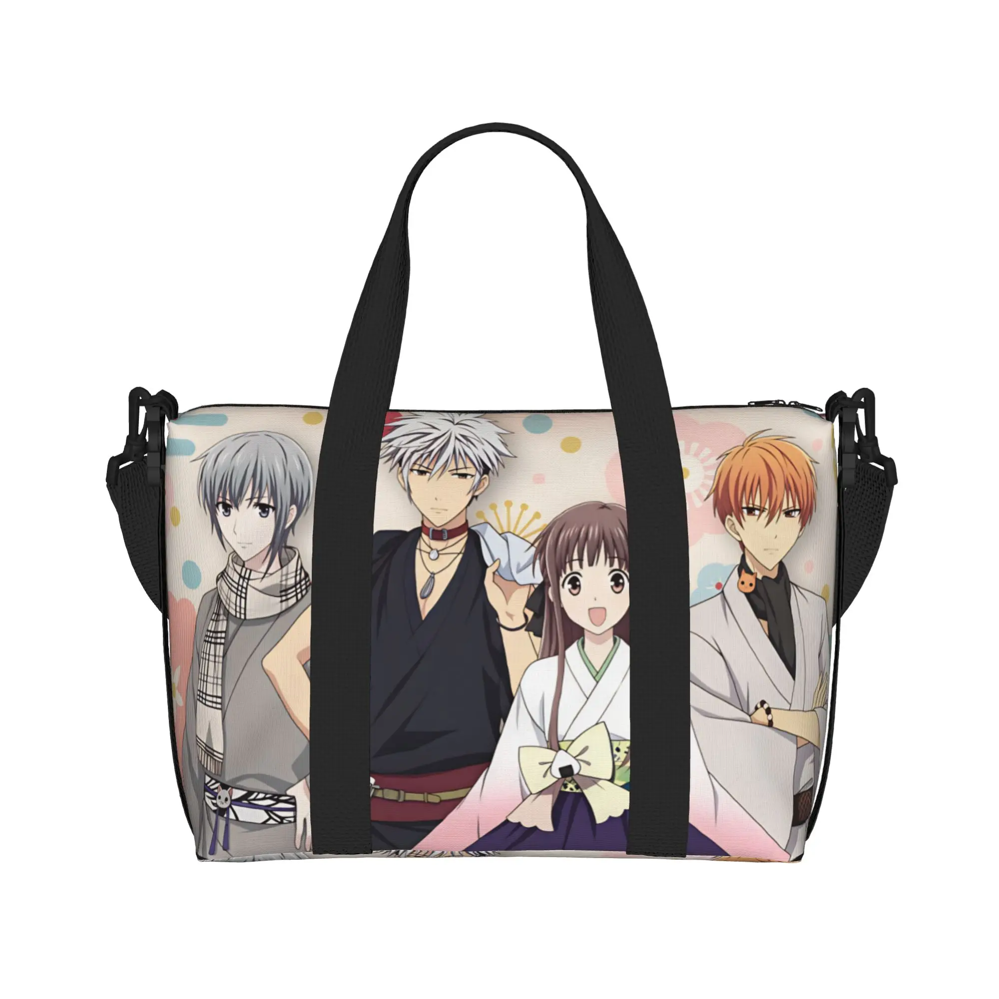 Custom Yuki Sohma D-Fruits B-Basket Kyo Sohma Tote Bag Women Large Capacity Tohru Honda Anime Beach Gym Shoulder Travel Bag