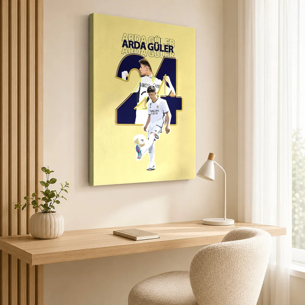 Ousmane Dembele Soccer Tribute Canvas Poster Monochrome Wall Decor With Customized Photo For Teen Bedroom Ideal Supporter Gift