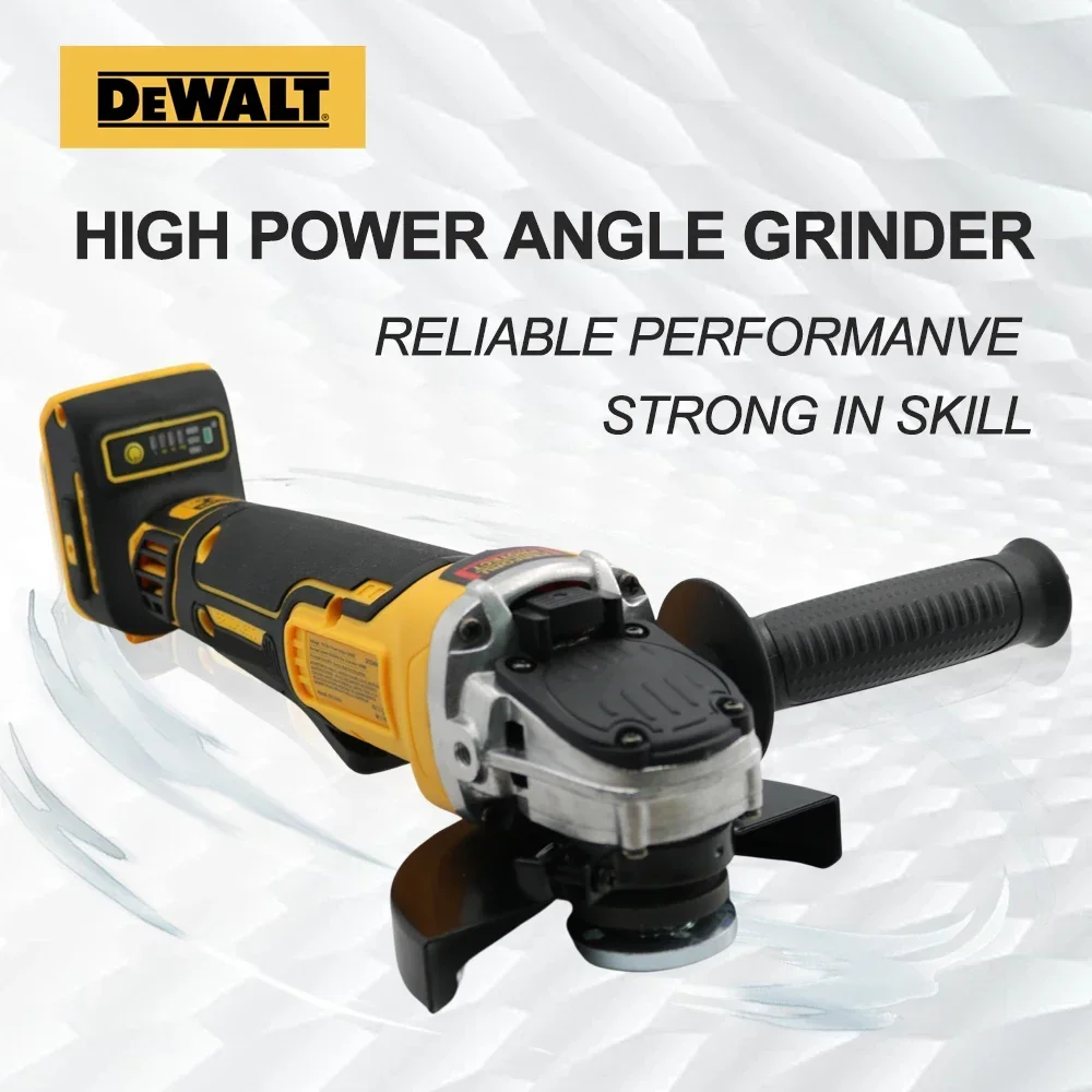 DEWALT 브러시리스 무선 앵글 연마기, 20V 전동 공구, 9000RPM 자기 부상 금속 절단, 충전 앵글 연마기, DCG406, 125mm, 100mm