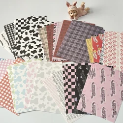 25 feuilles de papier artisanal rétro Kawaii pour Album Journal, Scrapbooking, matériel de Collage en forme de vache à lait, décor de fond pour bricolage