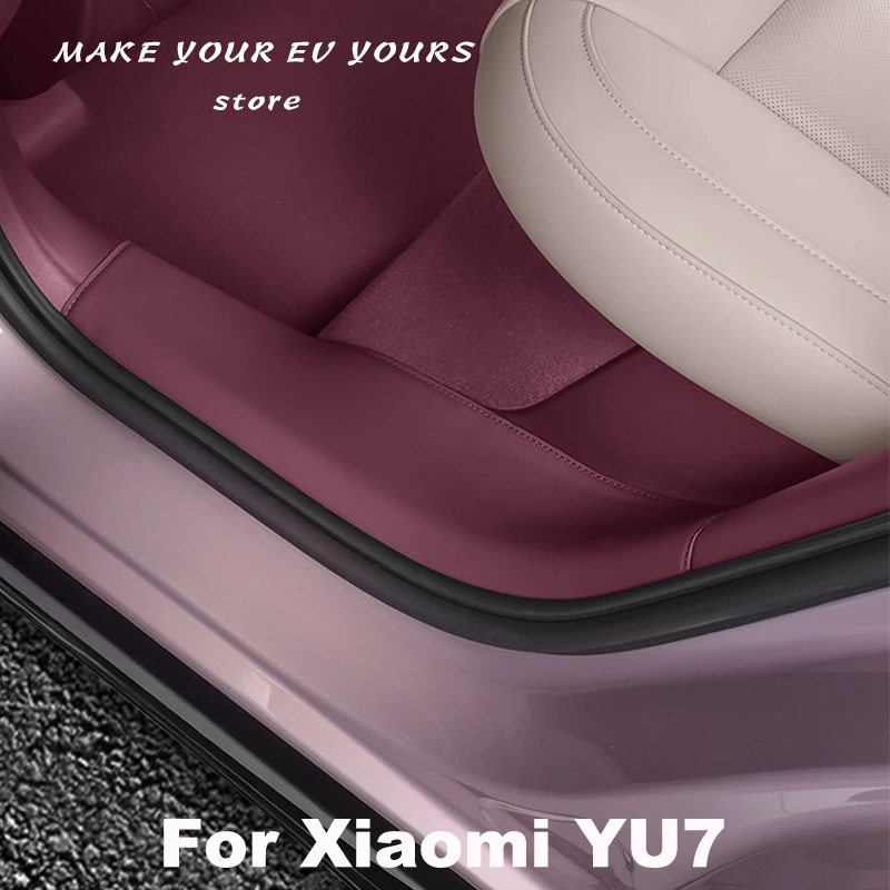

Для Xiaomi YU7 2025 2026, порог автомобиля, кожаные, устойчивые к царапинам, износостойкие защитные наклейки, аксессуары