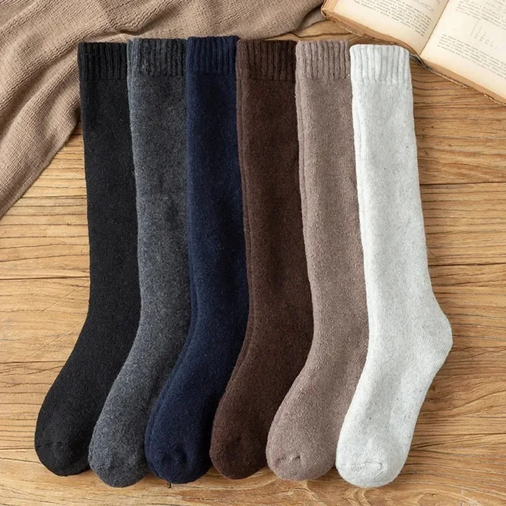 Winter Men's Thickened Wool Socks Thermal Compression Towel High Socks Comfortable Warm Wrap Calf Snow Socks Calcetines Mujer 양말