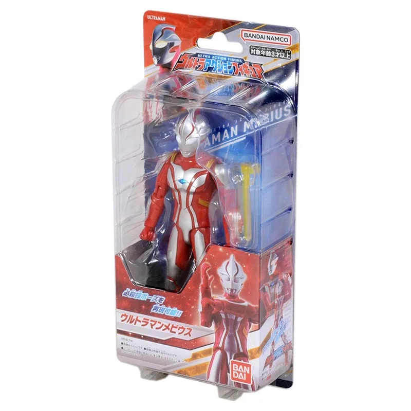 Original Genuine Bandai Anime Ultraman Mebius UAF  Joints Movable Model Toys Action Figure Gifts Collectible Ornaments Boys Kids