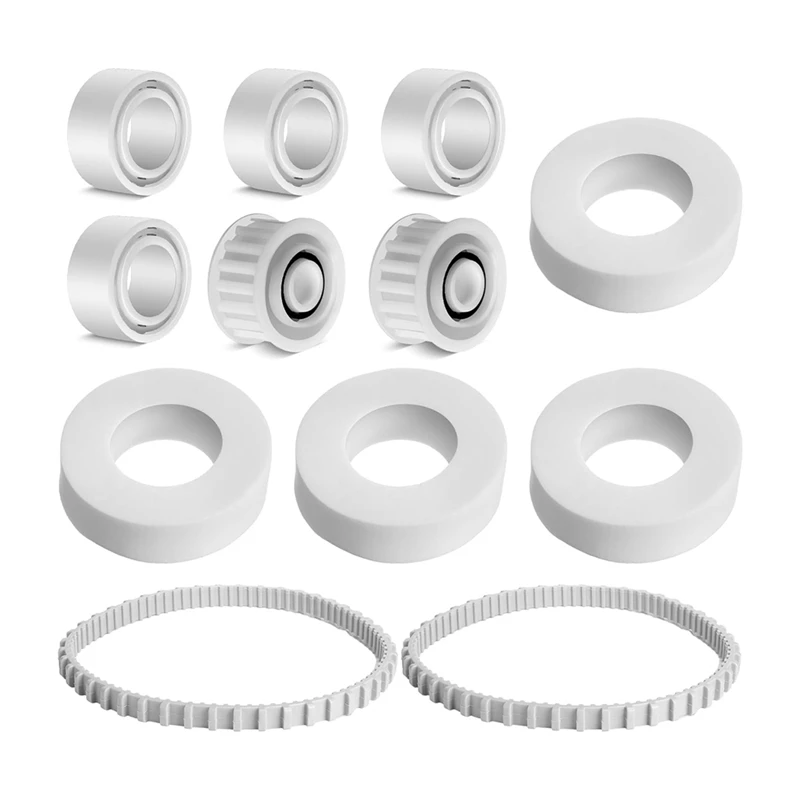 

12 Pcs Pool Cleaner Accessories 4 Climbing Rings Replacement Compatible With 6101611 R4 2 Guide Wheels For Dolphin