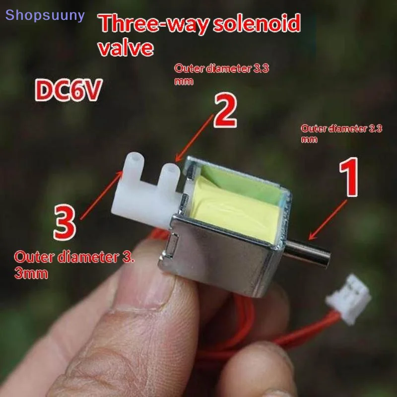[SU]2-Position 3-Way Air Water Flow Control Micro Valve DC 5V 6V Mini Electric Solenoid Air Valve DIY Blood Pressure Monitor[SU]
