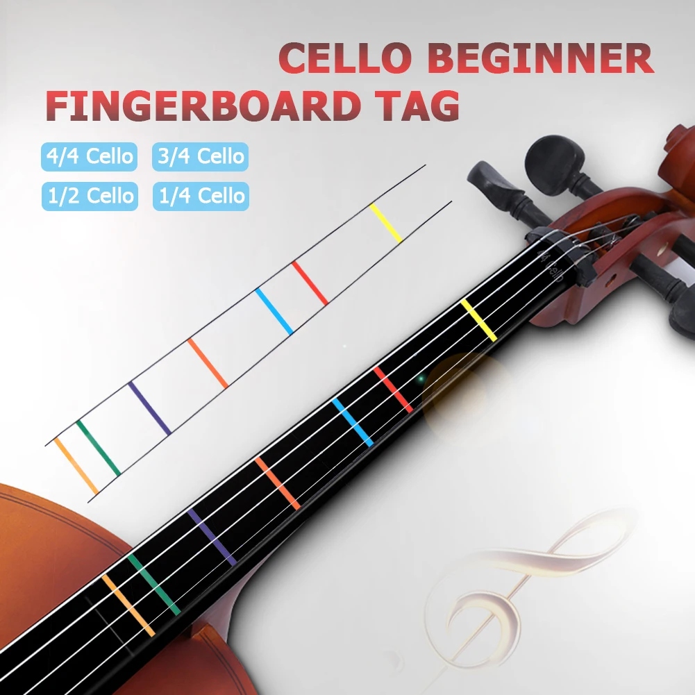 1-10PCS 4/4 3/4 Professional Cello Finger Position Marker Sticker Electric Cello Exercise Fingering Cello Stickers Accessories