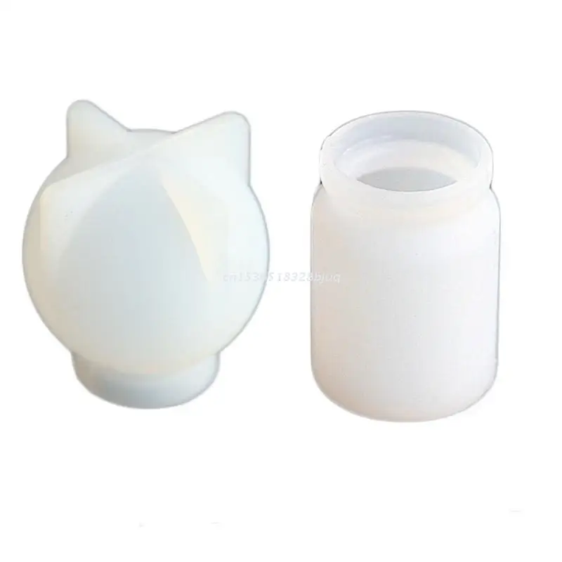 2 Pcs Crystal Epoxy Resin Small Bottle Storage Box Jewelry Cup Silicone Mold Dropship