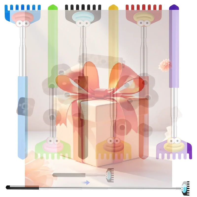 

Выдвижной массажер-чесалка для спины из нержавеющей стали, телескопический, для снятия зуда, расслабляющий массажер-коготь для спины