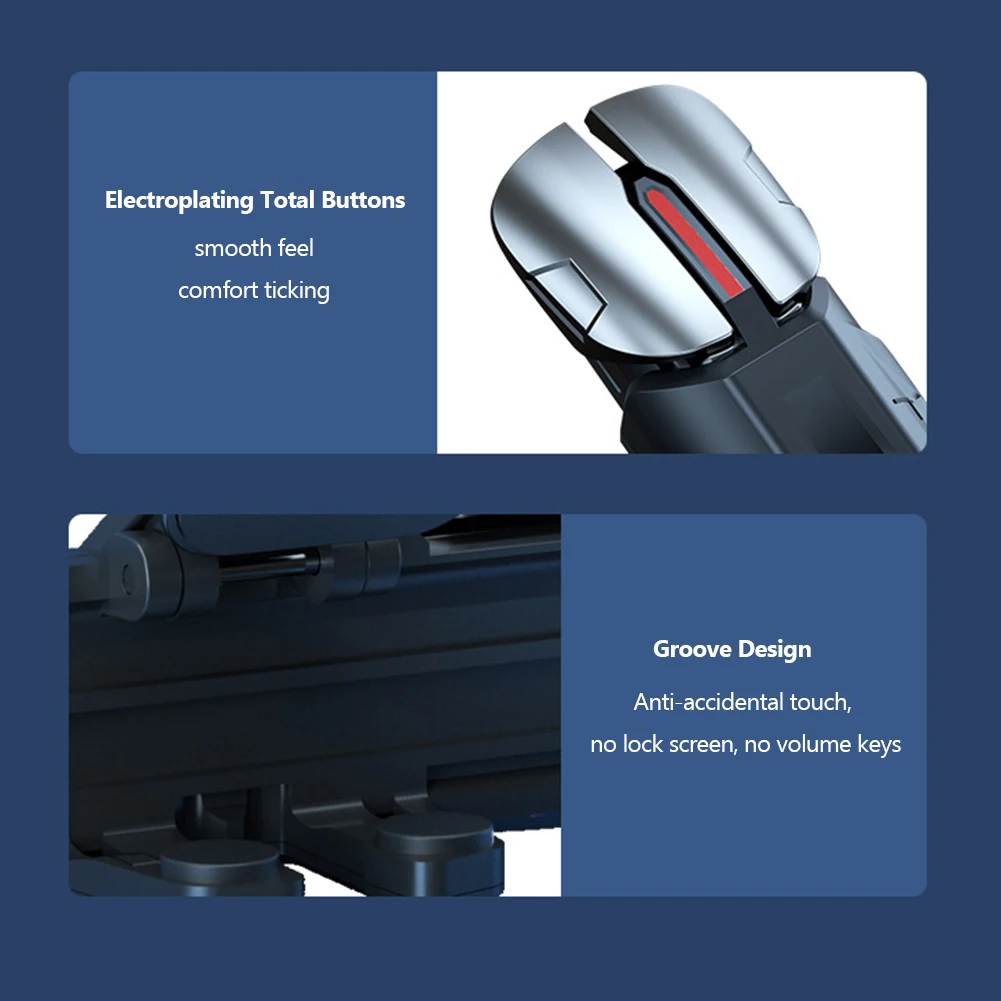 2 pçs 6 dedo gatilho de jogo para pubg jogo do telefone móvel gamepad móvel gatilho joystick para ios android celulares telefones