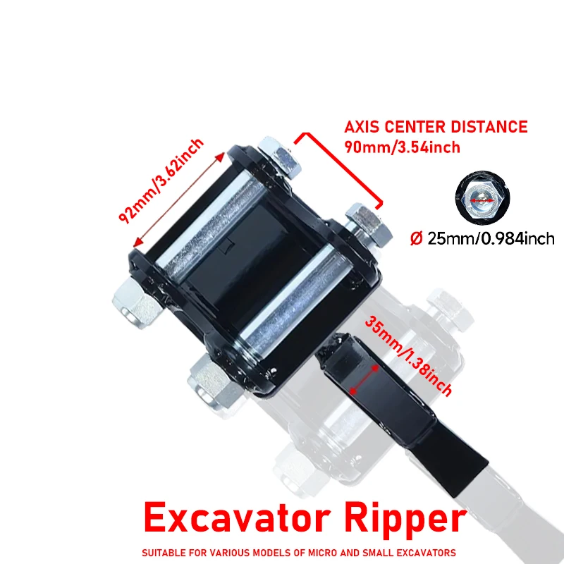 Mini Escavatore Attacco Ripper Piccolo Scavatore Ripper Escavatore Allentamento Terreno Ripper Gancio Ripper Denti Per Frutteto Giardino Lavoro