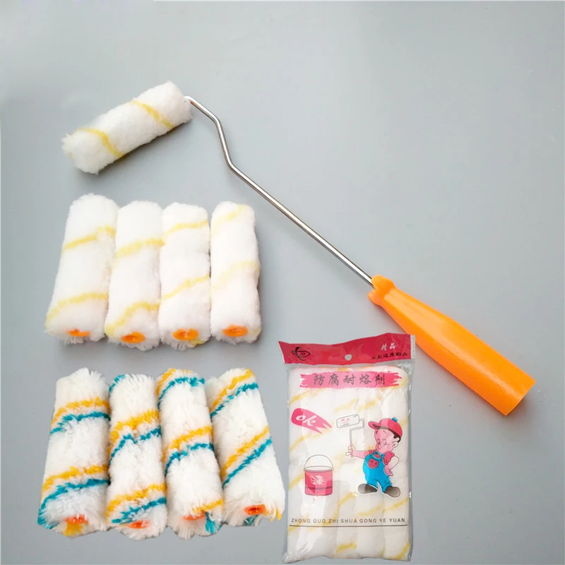 

10pcs 4 inch Craft Paint Foam Rollers Decorative Corner Roller Brush Sponge Paint Roller Sleeves Decorating Painting Tool