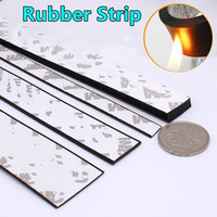 1PCS Black Silicone Rubber Strip Self Adhesive Seal Gasket Anti-skid Shock Absorption Sealing Strip Length 50cm Thicknes 1/2/3mm