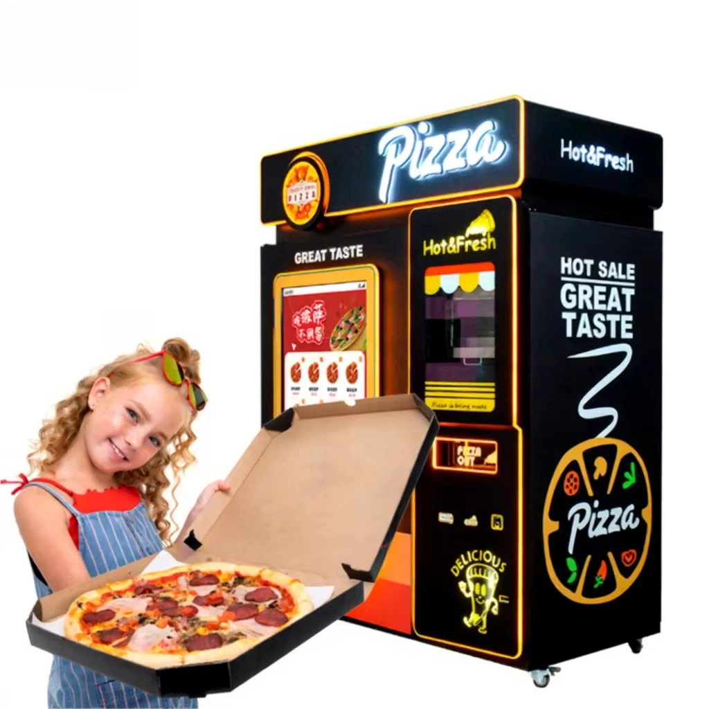 Pizza Machine Vending Manufacturer Outdoor Pizza Vending Machine Vendor Stainless Steel Anti-Rust Easy Operate Mall Customized