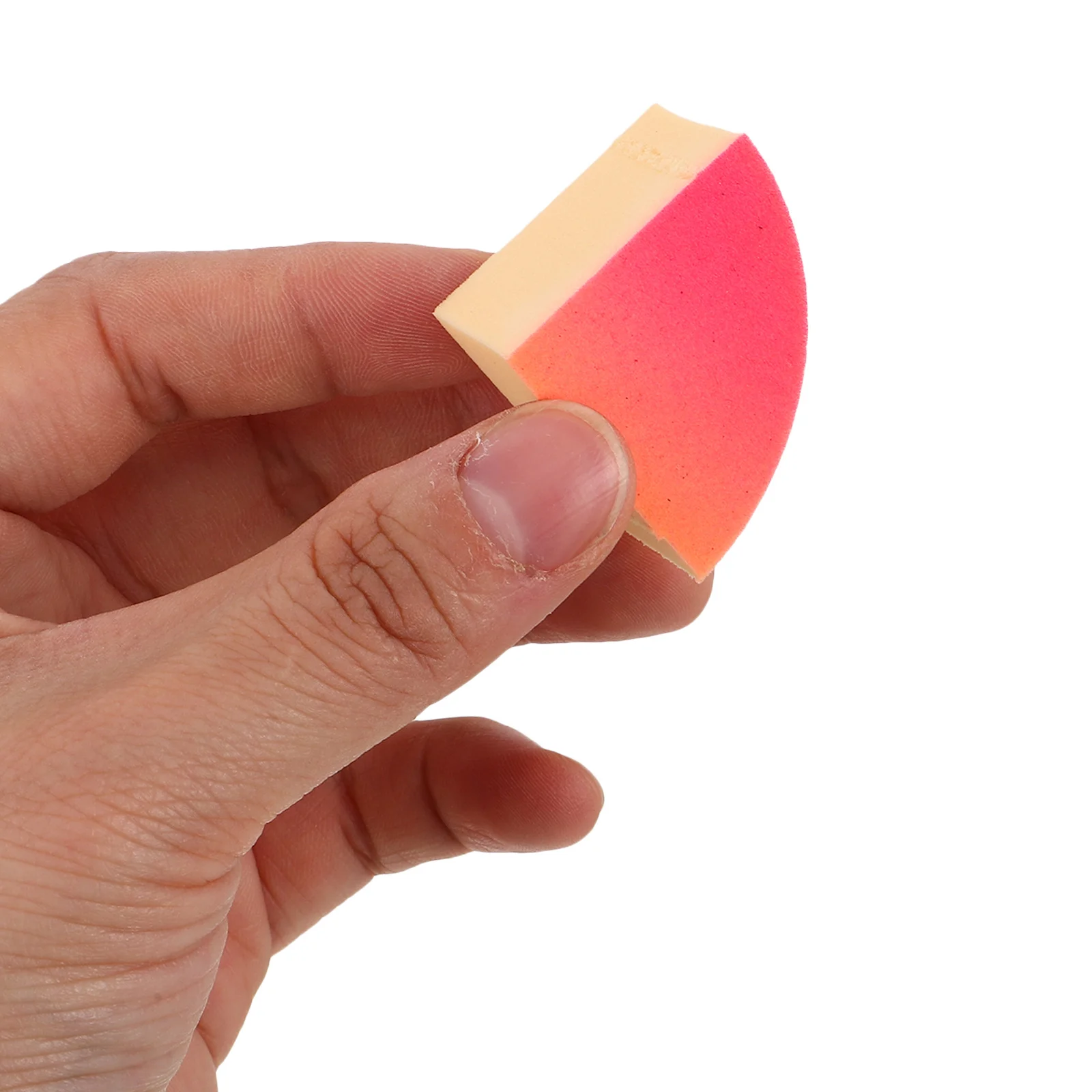 1 Juego de esponja de maquillaje para polvo de piruleta, aplicador facial suave para uso húmedo o seco, ajuste de borde Triangular, resaltador, base