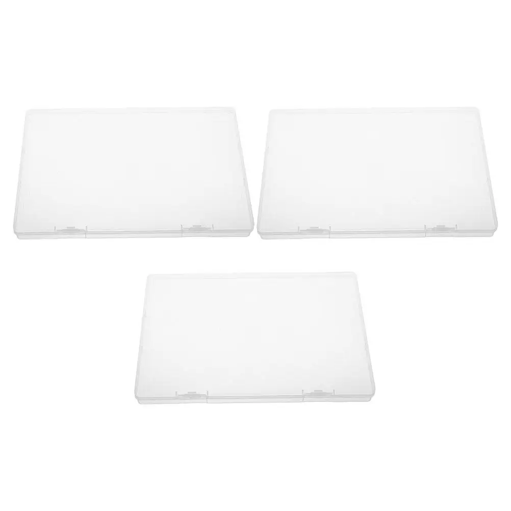 

3Pcs Clear Birth Certificate Organizer Boxes Portable Plastic Document Storage Holder Important Papers File Box A5 Organizer